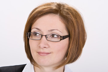 Fototapeta premium Portrait of a young woman with gkasses