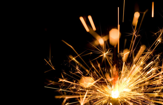 Close up photo of a sparkler.