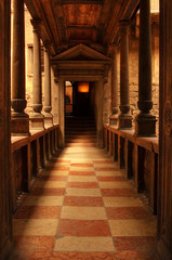 Corridor of old castle