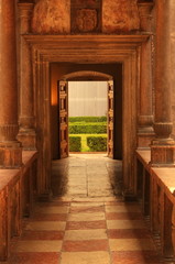 Corridor of old castle