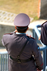 Obraz premium Security guard with police like uniform in China
