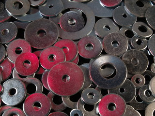 Assorted steel washers