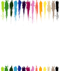 Color paint splashes background vector illustration