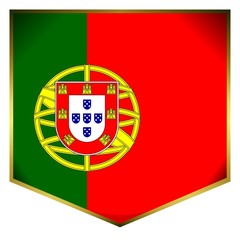 Obraz premium drapeau ecusson portugal flag