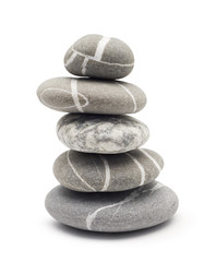 Fototapeta na wymiar balancing stones isolated on white