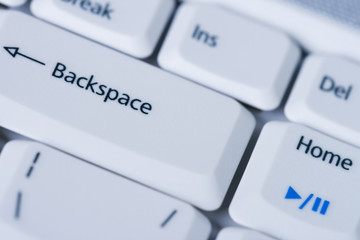 White keyboard in the office