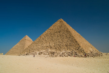 Obraz na płótnie Canvas Piramida Cheopsa i piramida Chefrena