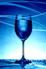light drink in dark place bar background