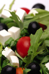 Close-up shot of greek salad
