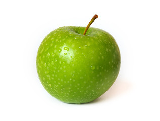 Green apple isolated on a white background