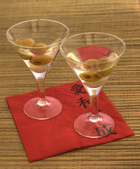 Martini with olives