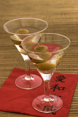 Martini with olives