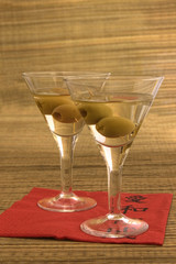 Martini with olives