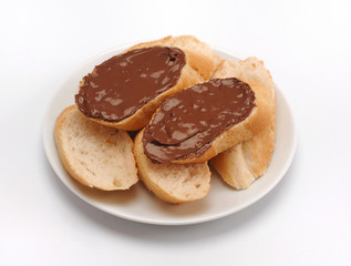 chocolate puree with bread
