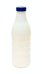 Bottle with milk isolated on white