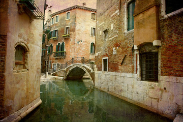 Postcard from Italy. - Ponte Storico - Venice.