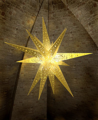 christmas star in church or chappel
