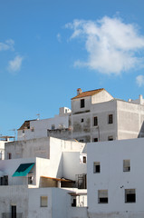 Tightly packed pueblo in Spain that is in need of repair