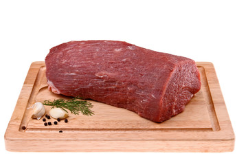 Fresh beef isolated on white background