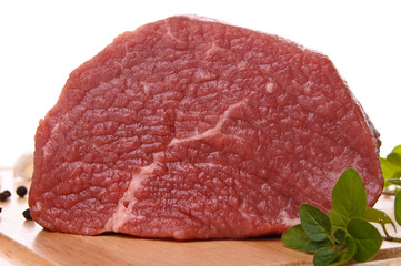 Fresh beef isolated on white background