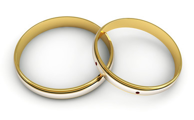 3D render of engagement rings