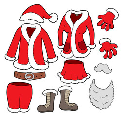 Santa Clauses clothes collection