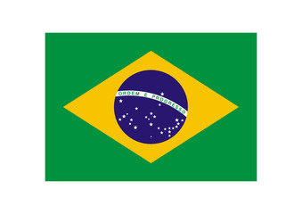 Brasil flag isolated vector illustration