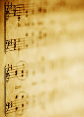 Fototapeta premium old sheet music abstract image