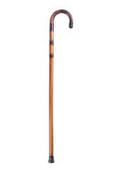 Foto op Canvas Wooden cane isolated on white background © Andrzej Tokarski