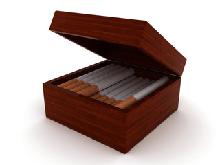 Cigarettes in box