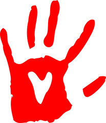 A hand with heart