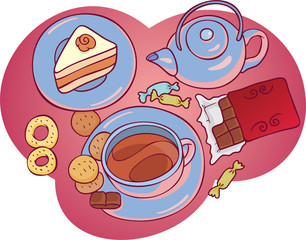 Tea with sweets