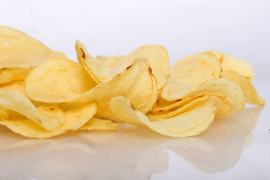 Pile of potato chips
