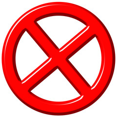 3d forbidden sign