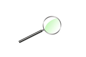 Lupe auf weißem Hintergrund