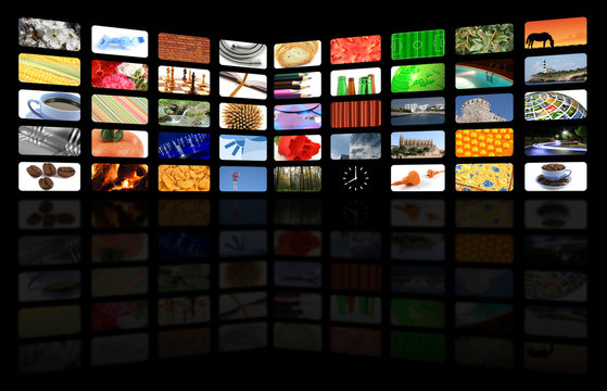 multimedia lcd television background