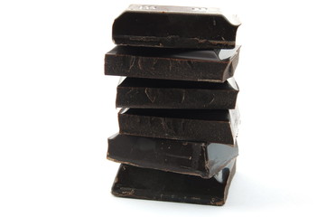 sweet chocolate for baking isolated on white background