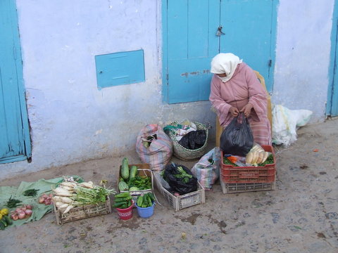 vendeuse de l&eacute;gumes - Chefchaouen