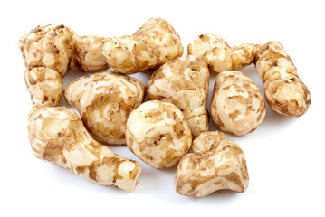 Some topinambours isolated on the white background