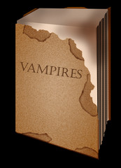 old book vampires opened on a black background