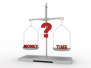 Quick balance isolated on white background. 3d render.