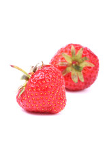 isolated strawberries