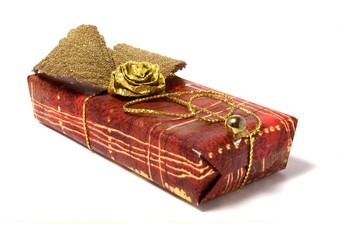 Gift wrapping isolated on white background