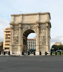 Fototapeta na wymiar Arc de Triomphe, Porte d'Aix, Marseille. France.