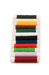 Thread spools isolated on the white background