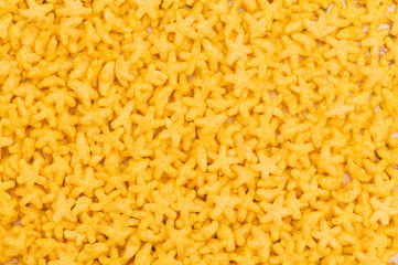 Close up of italian pasta -  star shaped
