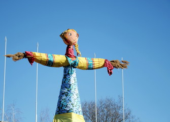 End of the winter. Shrovetide. Big doll for the burning.