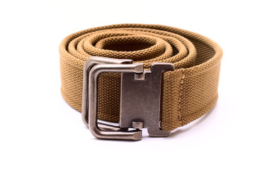 Men's belt for jeans isolated on a white background