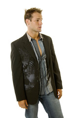 Young man wearing casual outfit