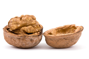 Walnuts isolated on a white background